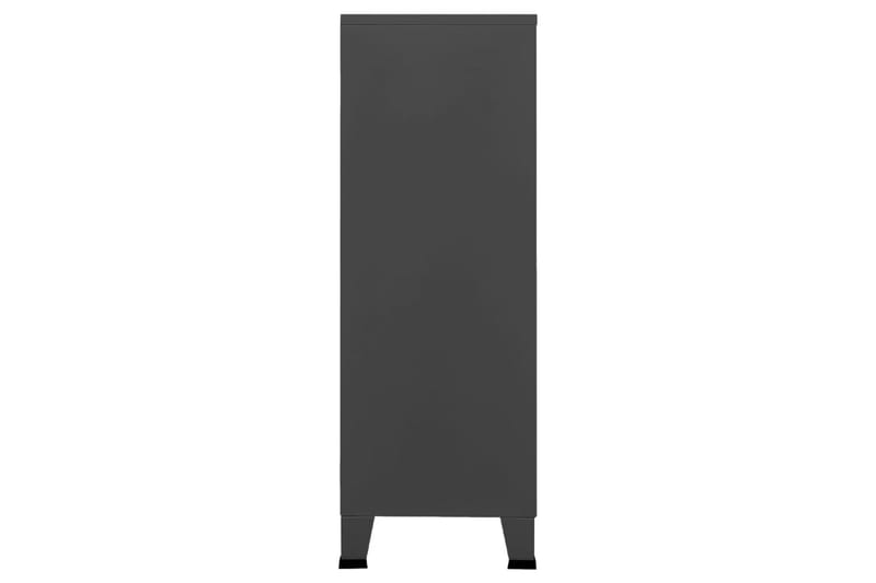 industrielt arkivskab 75x40x115 cm metal antracitgrå - Antracit - Opbevaring - Skab - Skabe