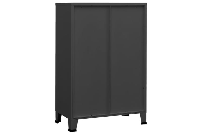 industrielt arkivskab 75x40x115 cm metal antracitgrå - Antracit - Opbevaring - Skab - Skabe