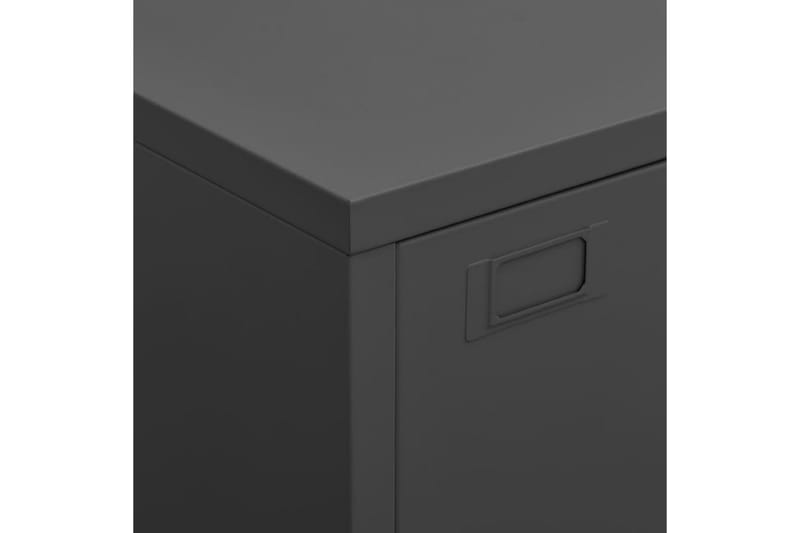 industrielt arkivskab 75x40x115 cm metal antracitgrå - Antracit - Opbevaring - Skab - Skabe