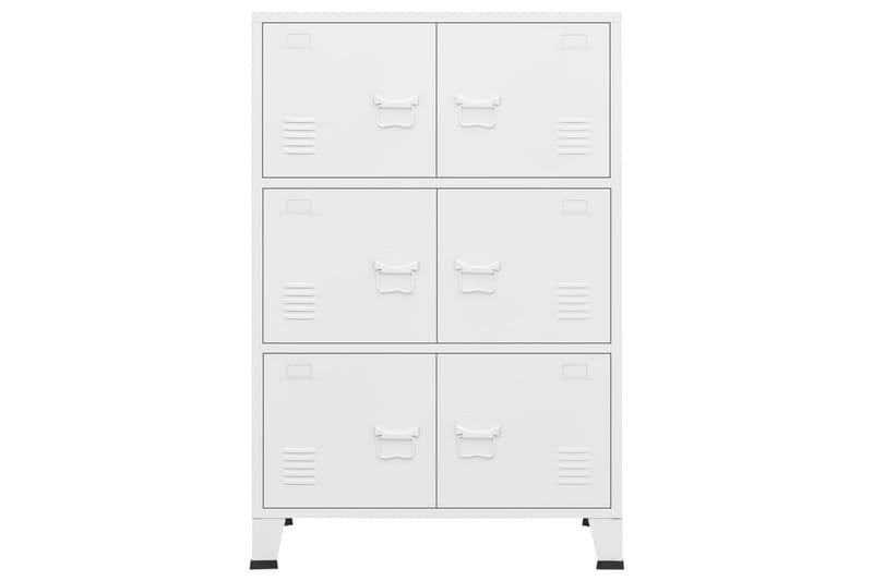 industrielt arkivskab 75x40x115 cm metal hvid - Hvid - Opbevaring - Skab - Skabe