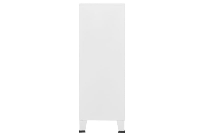 industrielt arkivskab 75x40x115 cm metal hvid - Hvid - Opbevaring - Skab - Skabe
