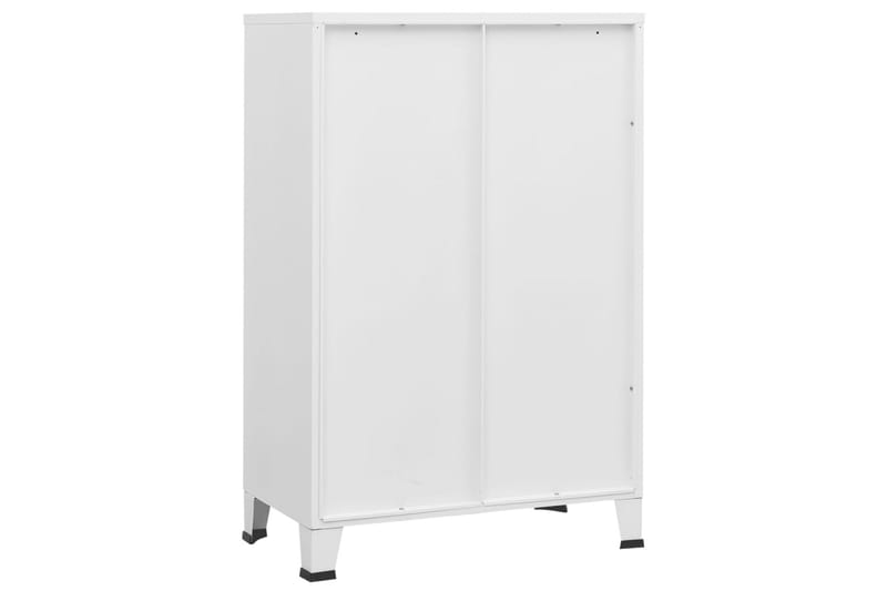 industrielt arkivskab 75x40x115 cm metal hvid - Hvid - Opbevaring - Skab - Skabe