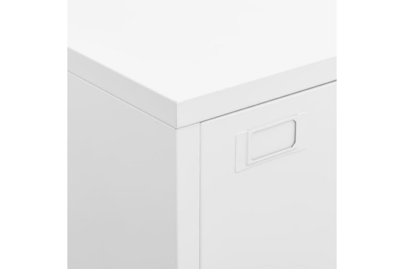 industrielt arkivskab 75x40x115 cm metal hvid - Hvid - Opbevaring - Skab - Skabe
