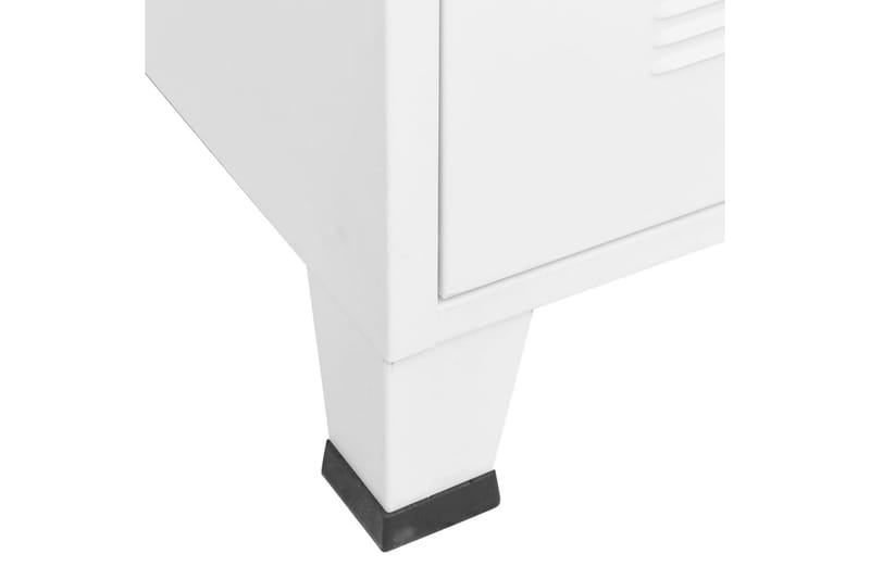 industrielt arkivskab 75x40x115 cm metal hvid - Hvid - Opbevaring - Skab - Skabe