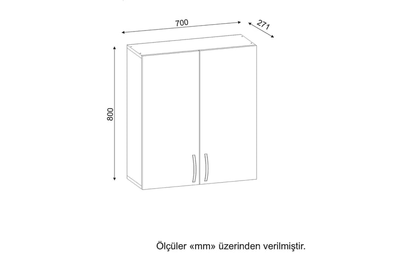 Jhosep Badeværelseskab 70 cm - Hvid - Skabe