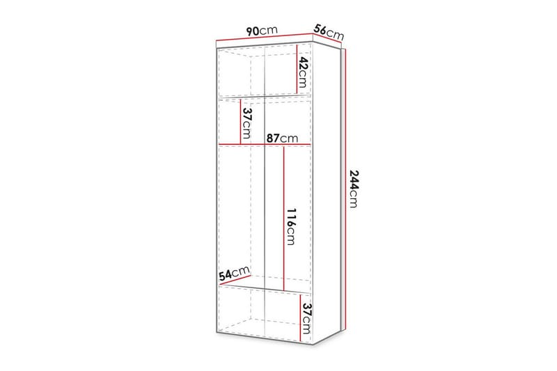 Juniskär Highboard - Hvid - Opbevaring - Skab - Skabe