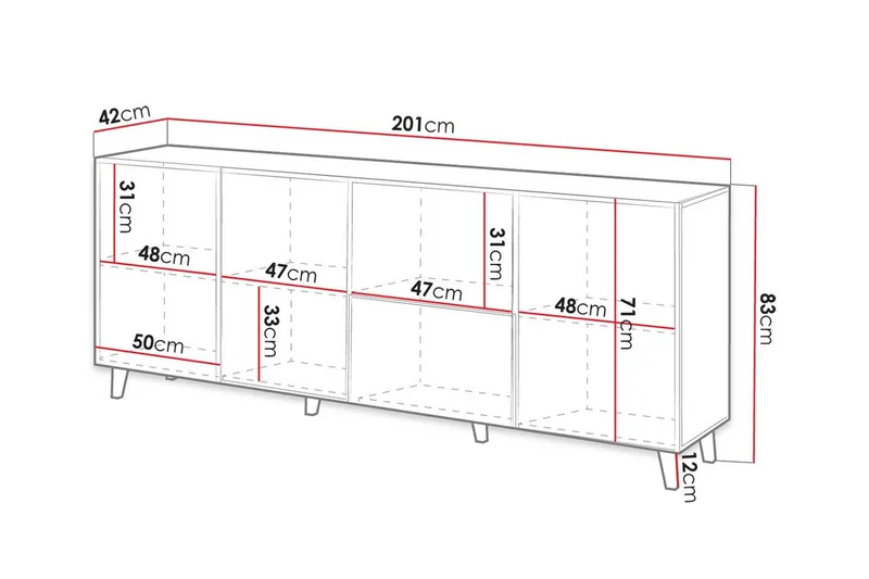 Juniskär Highboard Scandinavian Choice Black - Opbevaring - Opbevaringsmøbler - Skænke & sideboards