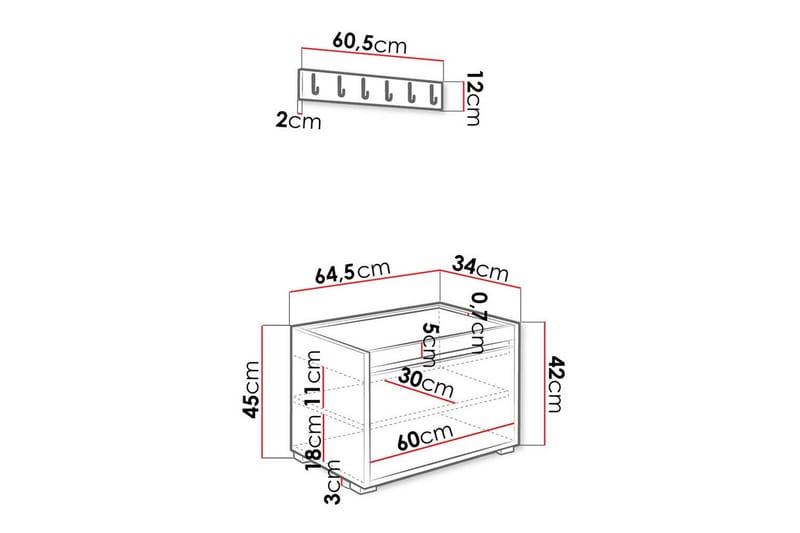 Kenmare Highboard - Gul/Vit - Opbevaring - Skab - Skabe