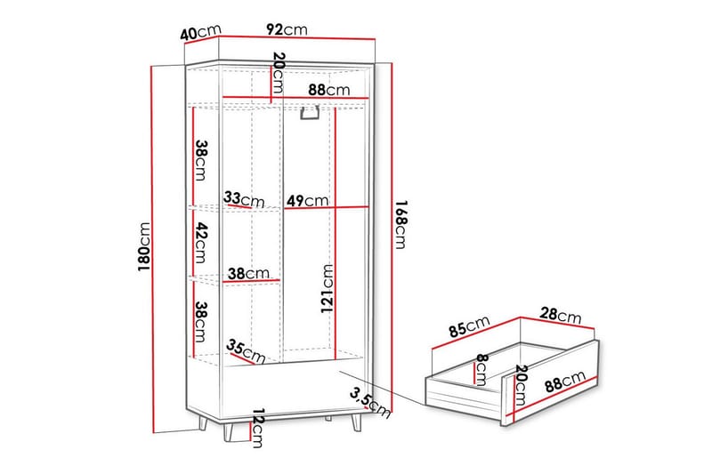 Kintore Highboard - Brun - Opbevaring - Skab - Skabe