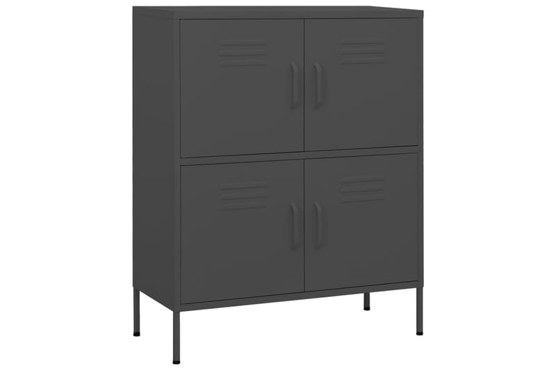 opbevaringsskab 80x35x101,5 cm stål antracitgrå - Antracit - Opbevaring - Skab - Skabe - Omklædningsskabe