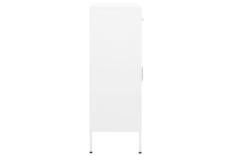opbevaringsskab 80x35x101,5 cm stål hvid - Hvid - Omklædningsskabe