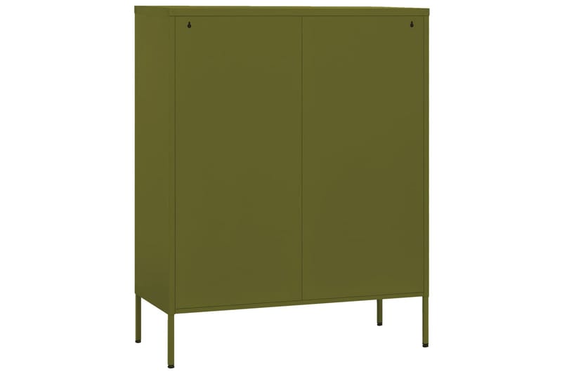 opbevaringsskab 80x35x101,5 cm stål olivengrøn - Grøn - Omklædningsskabe