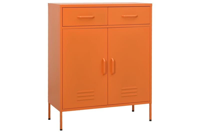 opbevaringsskab 80x35x101,5 cm stål orange - Orange - Opbevaring - Skab - Skabe - Omklædningsskabe