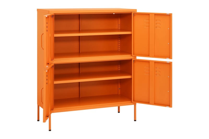 opbevaringsskab 80x35x101,5 cm stål orange - Orange - Omklædningsskabe