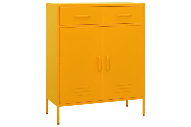 opbevaringsskab 80x35x101,5 cm stål sennepsgul - Gul - Opbevaring - Skab - Skabe - Omklædningsskabe