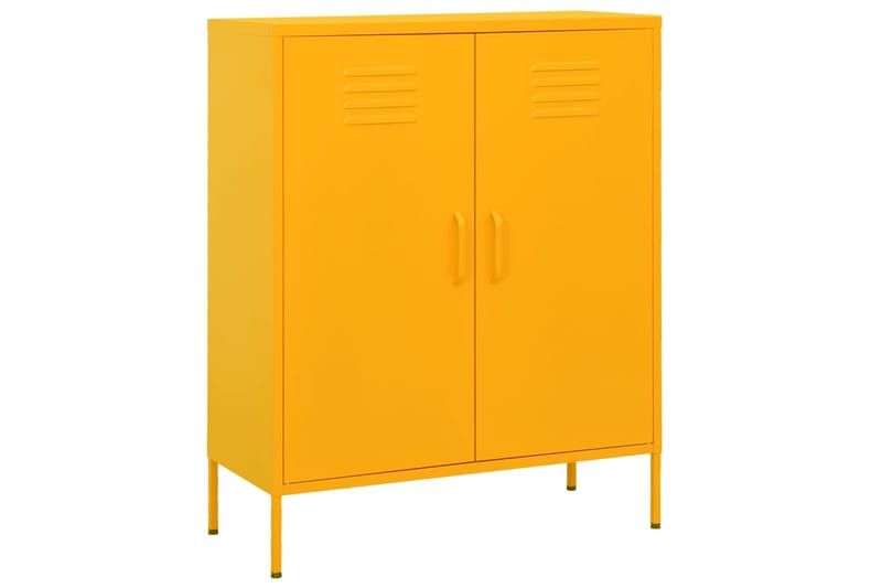opbevaringsskab 80x35x101,5 cm stål sennepsgul - Gul - Opbevaring - Skab - Skabe - Omklædningsskabe