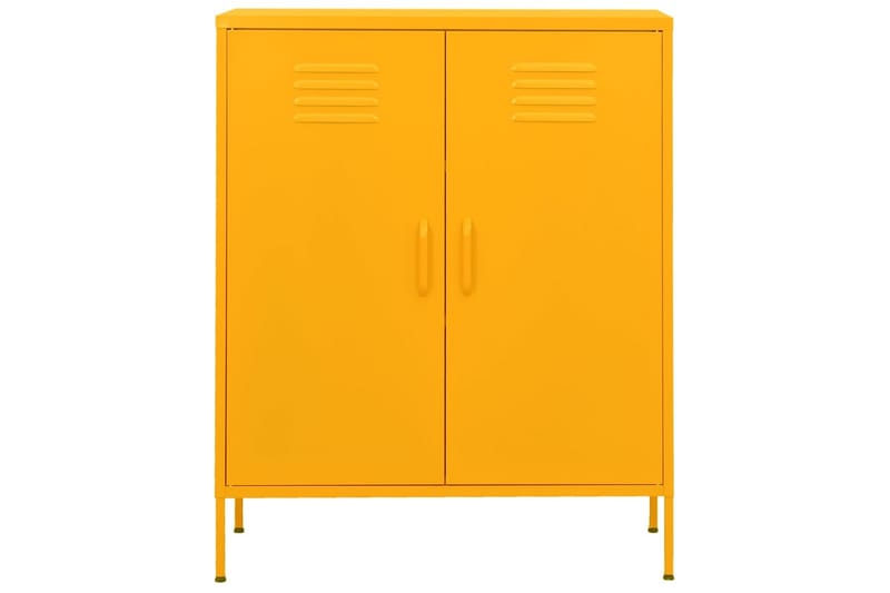 opbevaringsskab 80x35x101,5 cm stål sennepsgul - Gul - Opbevaring - Skab - Skabe - Omklædningsskabe