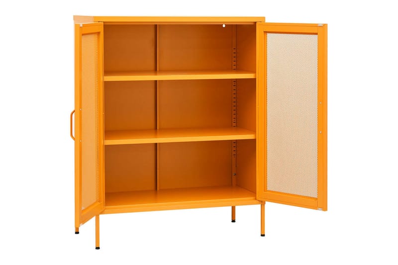 opbevaringsskab 80x35x101,5 cm stål sennepsgul - Gul - Opbevaring - Skab - Skabe - Omklædningsskabe