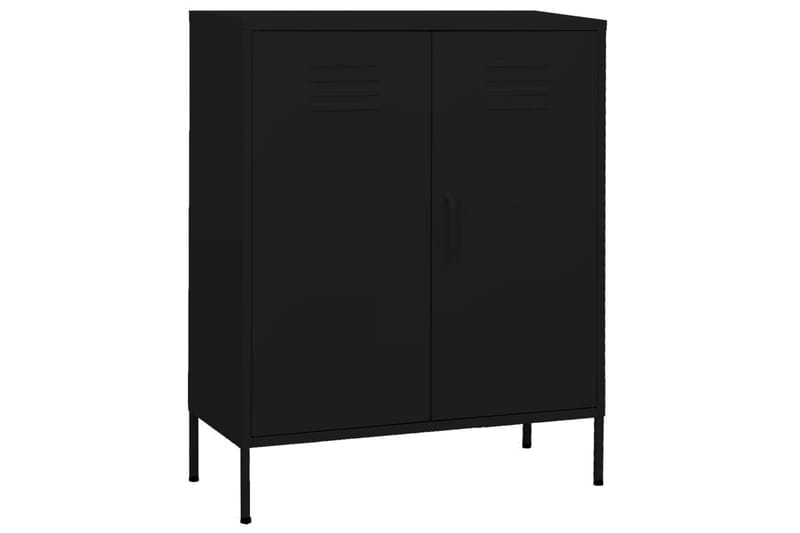opbevaringsskab 80x35x101,5 cm stål sort - Sort - Opbevaring - Skab - Skabe - Omklædningsskabe