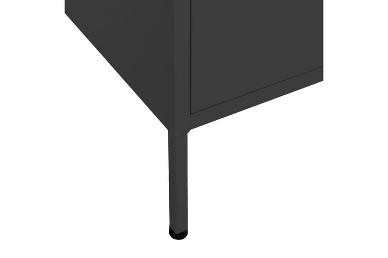 opbevaringsskab 80x35x101,5 cm stål sort - Sort - Omklædningsskabe