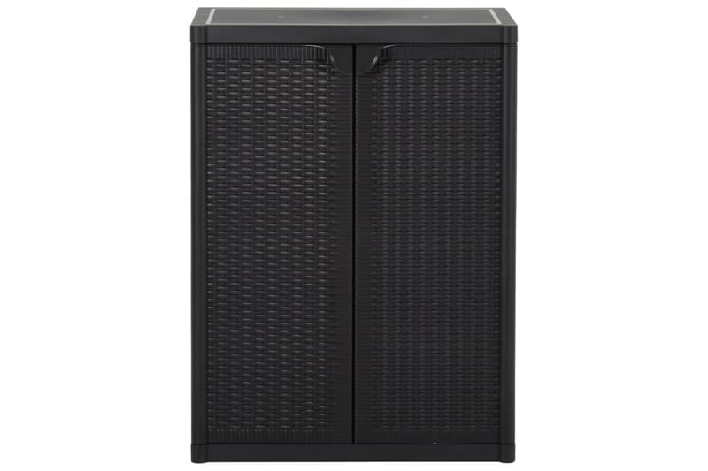 opbevaringsskab til haven 65x45x88 cm PP sort - Sort - Opbevaring - Skab - Skabe - Omklædningsskabe