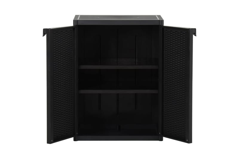 opbevaringsskab til haven 65x45x88 cm PP sort - Sort - Opbevaring - Skab - Skabe - Omklædningsskabe