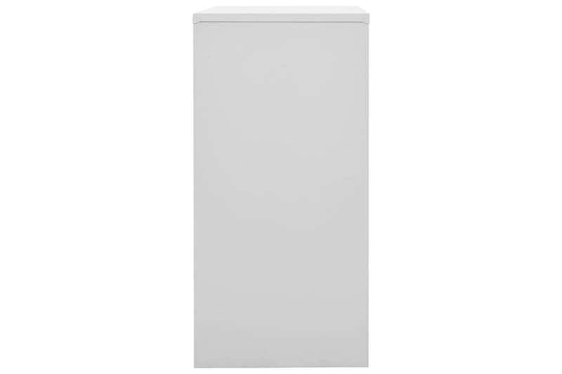skab 90x45x92,5 cm stål lysegrå og rød - Grå - Opbevaring - Skab - Skabe - Omklædningsskabe