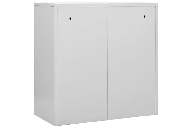 skab 90x45x92,5 cm stål lysegrå og rød - Grå - Opbevaring - Skab - Skabe - Omklædningsskabe