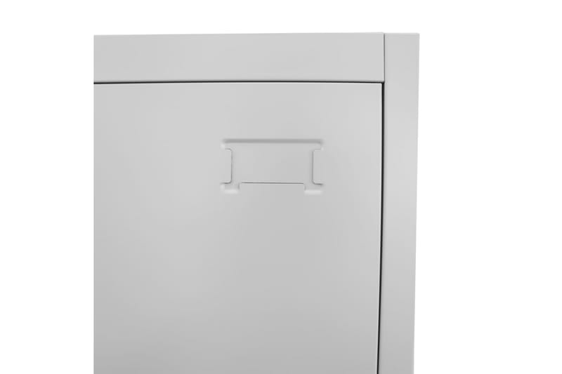 Skab Med 2 Rum Med Lås 38 X 45 X 180 Cm - Grå - Opbevaring - Skab - Skabe - Omklædningsskabe