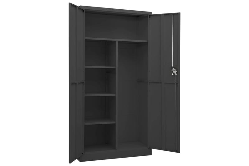 skab med lås 90x40x180 cm stål antracitgrå - Antracit - Opbevaring - Skab - Skabe - Omklædningsskabe