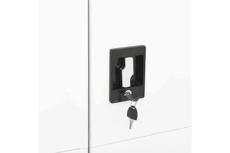 skab med lås 90x40x180 cm stål hvid - Hvid - Opbevaring - Skab - Skabe - Omklædningsskabe