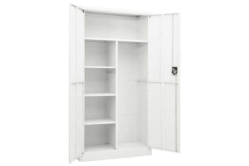 skab med lås 90x40x180 cm stål hvid - Hvid - Opbevaring - Skab - Skabe - Omklædningsskabe