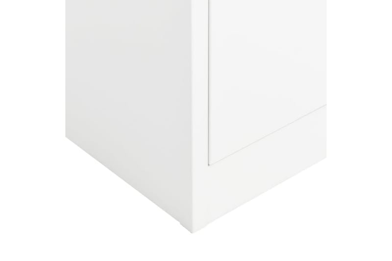 skab med lås 90x40x180 cm stål hvid - Hvid - Omklædningsskabe