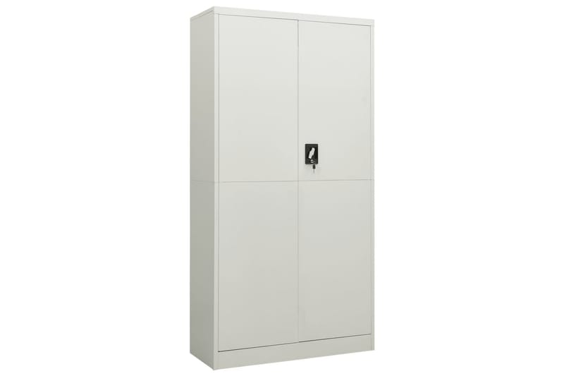 skab med lås 90x40x180 cm stål lysegrå - Grå - Opbevaring - Skab - Skabe - Omklædningsskabe