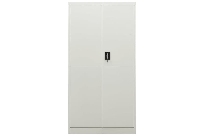skab med lås 90x40x180 cm stål lysegrå - Grå - Opbevaring - Skab - Skabe - Omklædningsskabe