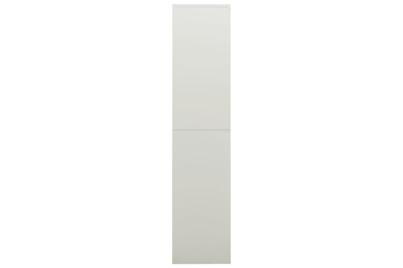 skab med lås 90x40x180 cm stål lysegrå - Grå - Opbevaring - Skab - Skabe - Omklædningsskabe
