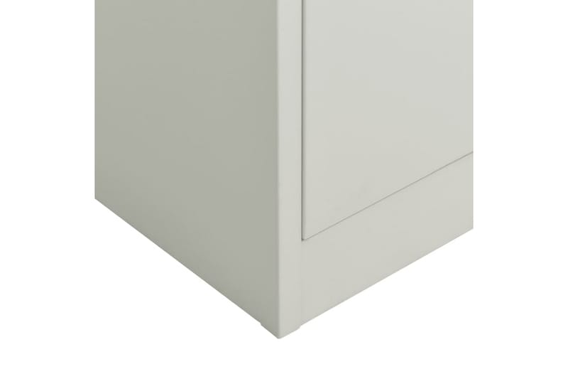 skab med lås 90x40x180 cm stål lysegrå - Grå - Opbevaring - Skab - Skabe - Omklædningsskabe