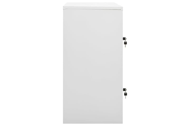 skabe 2 stk. 90x45x92,5 cm stål lysegrå og blå - Grå - Opbevaring - Skab - Skabe - Omklædningsskabe