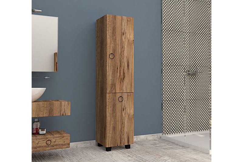 Kolpelle Badeværelsesskab - Brun - Opbevaring - Skab - Skabe