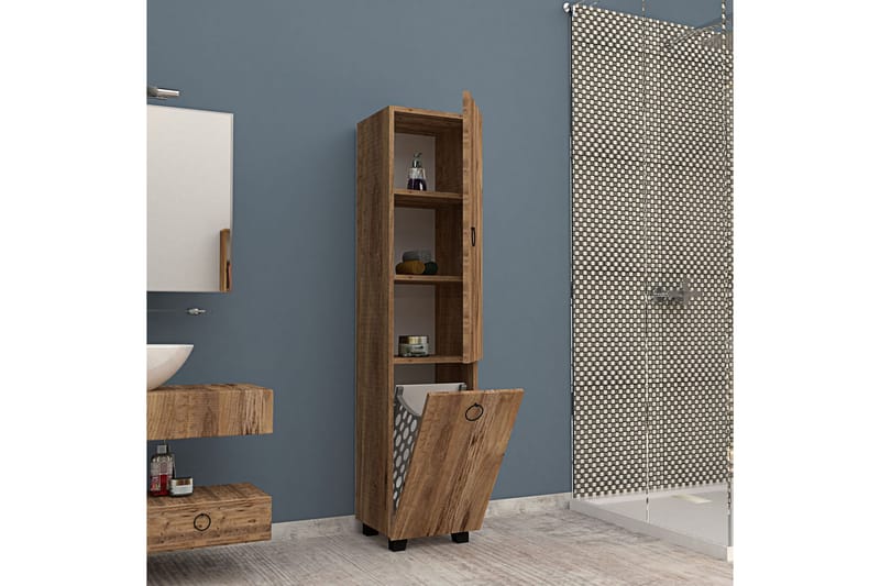 Kolpelle Badeværelsesskab - Brun - Opbevaring - Skab - Skabe