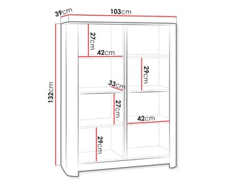 skab Kommode BARI K103 brun - Opbevaring - Skab - Skabe
