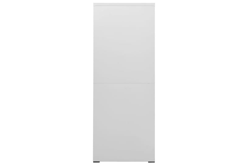 arkivskab 46x62x164 cm stål lysegrå - Grå - Opbevaring - Skab - Skabe - Kontorskab - Arkivskab & hængende arkivskab