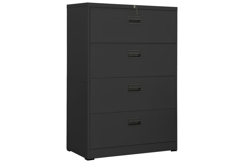 arkivskab 90x46x134 cm stål antracitgrå - Antracit - Opbevaring - Skab - Skabe - Kontorskab - Dokumentskab