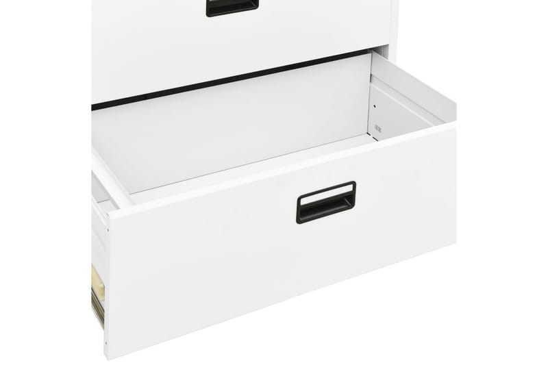 arkivskab 90x46x134 cm stål hvid - Hvid - Opbevaring - Skab - Skabe - Kontorskab - Dokumentskab