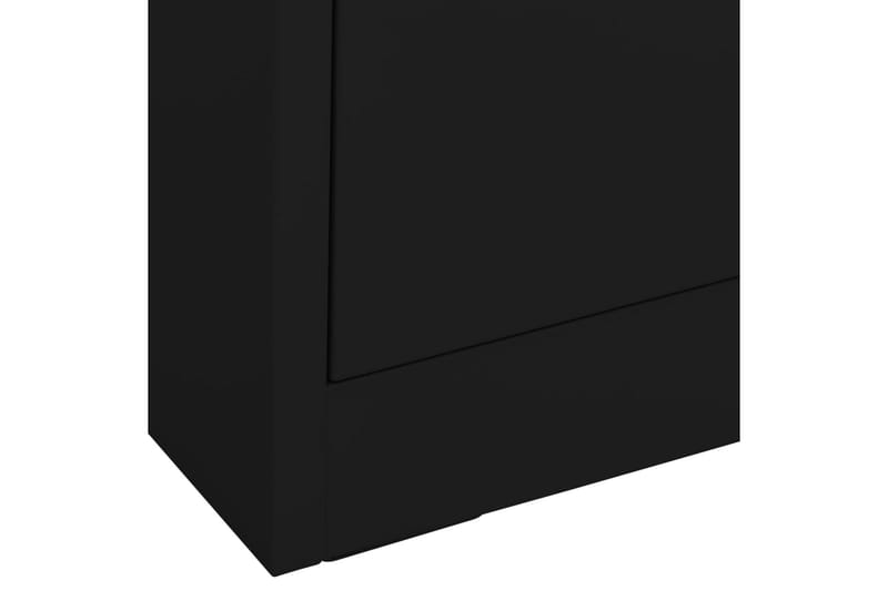 arkivskab 90x46x72,5 cm stål sort - Sort - Dokumentskab - Kontormøbler