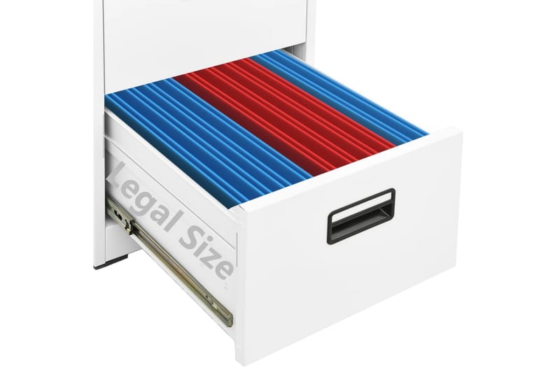 arkivskab 46x62x102,5 cm stål hvid - Hvid - Opbevaring - Skab - Skabe - Kontorskab - Dokumentskab