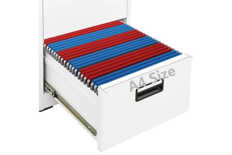 arkivskab 46x62x102,5 cm stål hvid - Hvid - Opbevaring - Skab - Skabe - Kontorskab - Dokumentskab