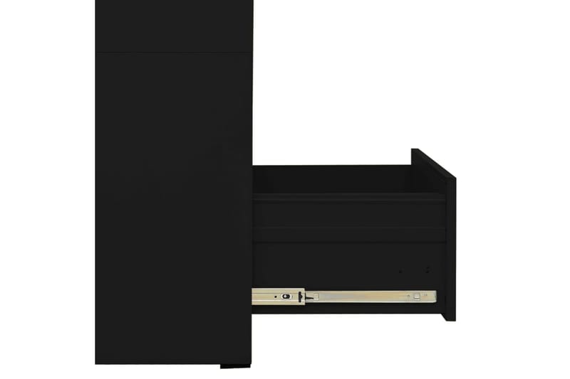 arkivskab 46x62x102,5 cm stål sort - Sort - Dokumentskab - Kontormøbler