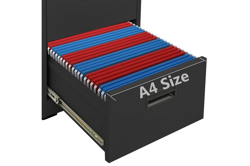 arkivskab 46x62x133 cm stål antracitgrå - Antracit - Opbevaring - Skab - Skabe - Kontorskab - Dokumentskab