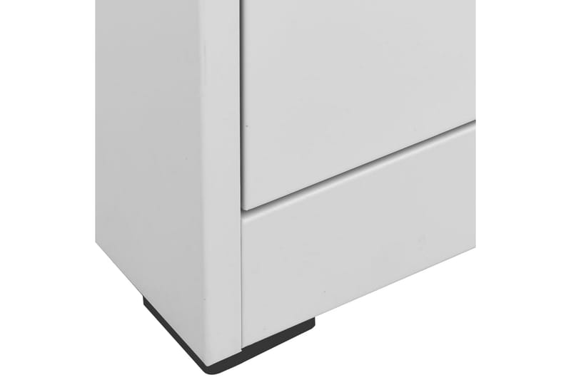 arkivskab 46x62x133 cm stål lysegrå - Grå - Opbevaring - Skab - Skabe - Kontorskab - Dokumentskab